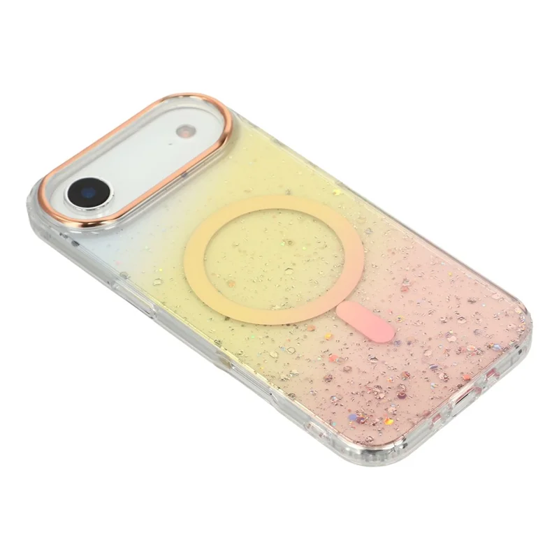 Custodia per iPhone Air compatibile con MagSafe IMD Bling Glitter PC + Copertura posteriore in TPU - Oro