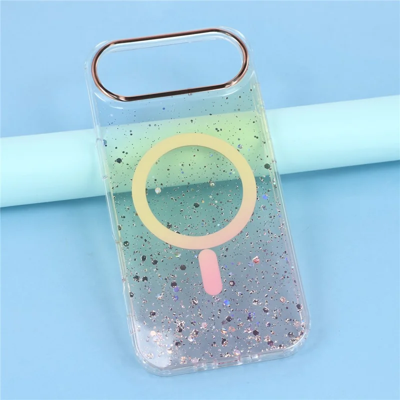 Custodia per iPhone Air compatibile con MagSafe IMD Bling Glitter PC + Copertura posteriore in TPU - Oro