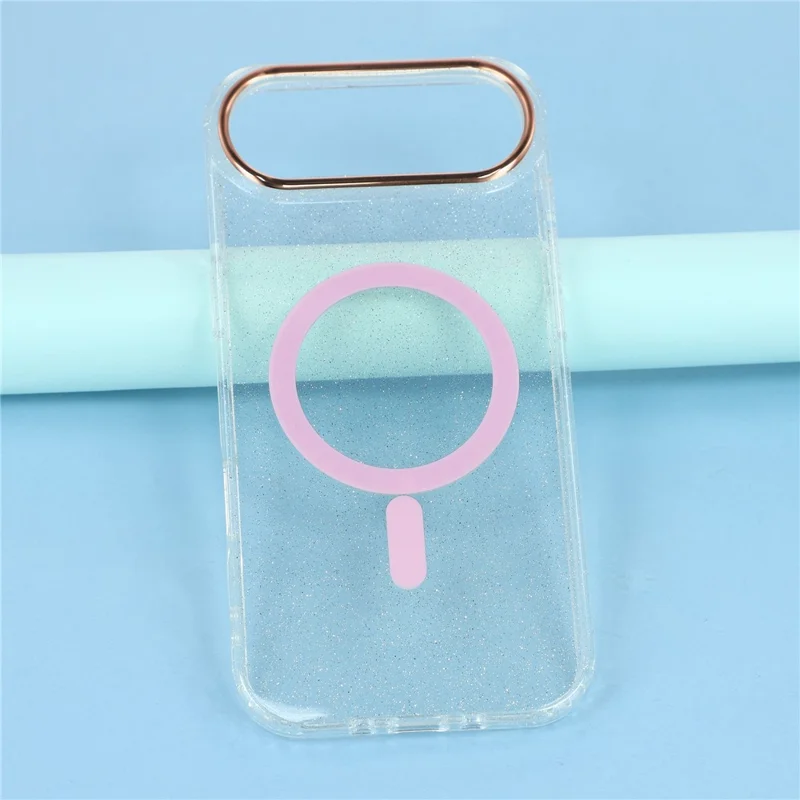 Custodia per iPhone Air compatibile con MagSafe PC + TPU + Custodia per telefono acrilica anti-caduta IMD - Rosa