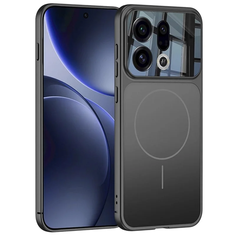 GKK For Oppo Find X9 5G Case Transform to for iPhone 17 Pro Matte PC Phone Cover Magnetic Case - Black