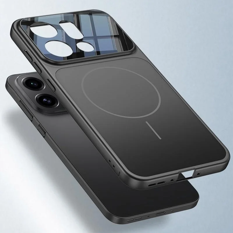 GKK For Oppo Find X9 5G Case Transform to for iPhone 17 Pro Matte PC Phone Cover Magnetic Case - Black