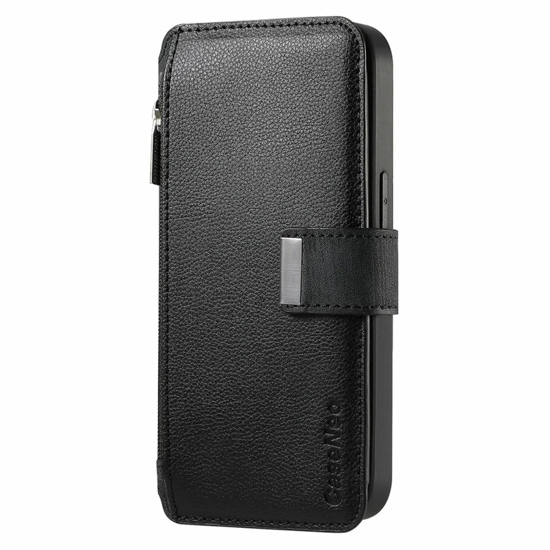 For Xiaomi 15T Case CASENEO MW-02 Detachable Magnetic Leather Flip Phone Cover - Black
