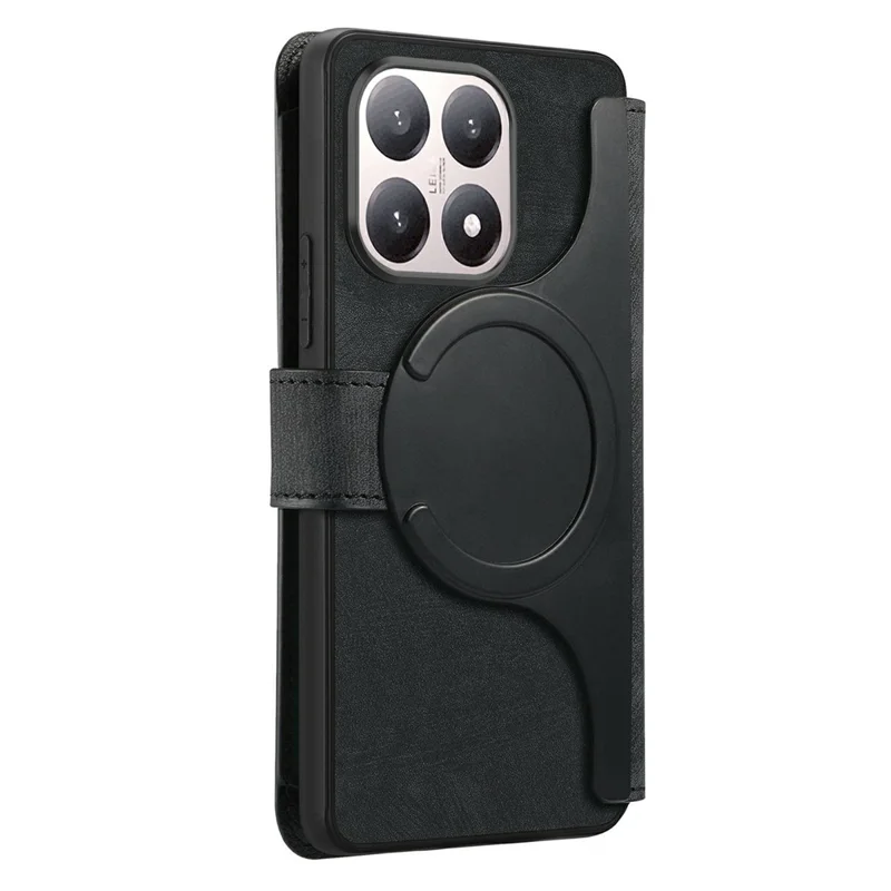 For Xiaomi 15T Case CASENEO MW-02 Detachable Magnetic Leather Flip Phone Cover - Black