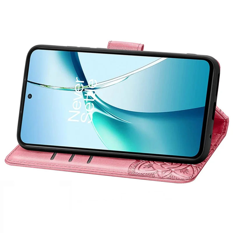 Obudowa do Motorola Moto G86 Power 5G z paskiem, motylkowy wzór, portfel z poliuretanowej skóry - różowy