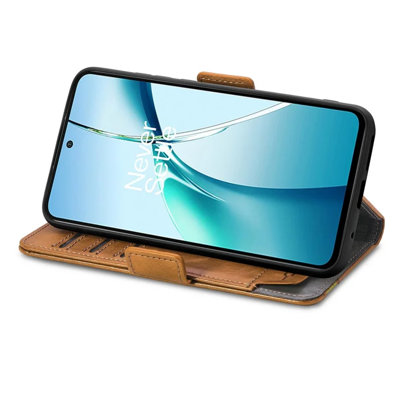 CASENEO For Motorola Moto G86 Power 5G Phone Cases PU Leather Cover Stand with RFID Blocking Wallet - Light Brown