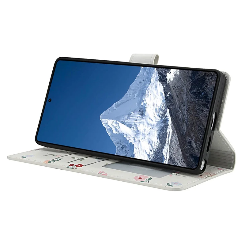 For Samsung Galaxy S26 Ultra Wallet Case Rhombic Floral Design Leather Flip Phone Cover with Strap - A1