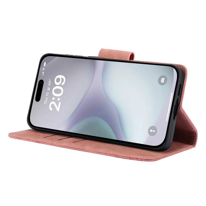 SY-001 For iPhone 17 Case Flower Butterfly Leather Wallet Phone Cover with Hand Strap - Pink