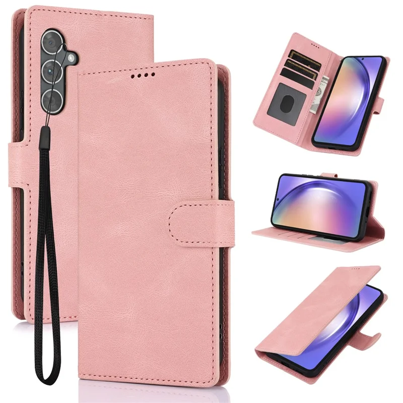 Funda de Samsung Galaxy S26 Pro de piel sintética con soporte y cartera - Rosa