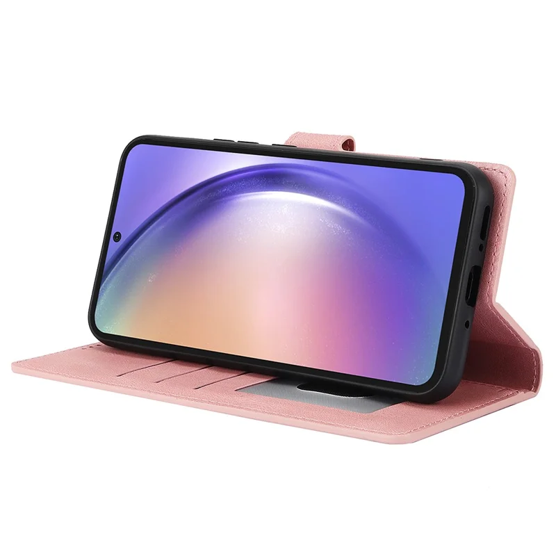 Funda de Samsung Galaxy S26 Pro de piel sintética con soporte y cartera - Rosa