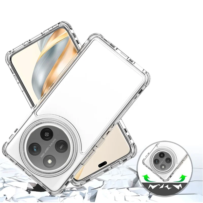 Clear Case för Honor Magic7 Lite 5G / X60 Pro 5G / X9c 5G, Anti-scratch akryl-TPU mobilskal