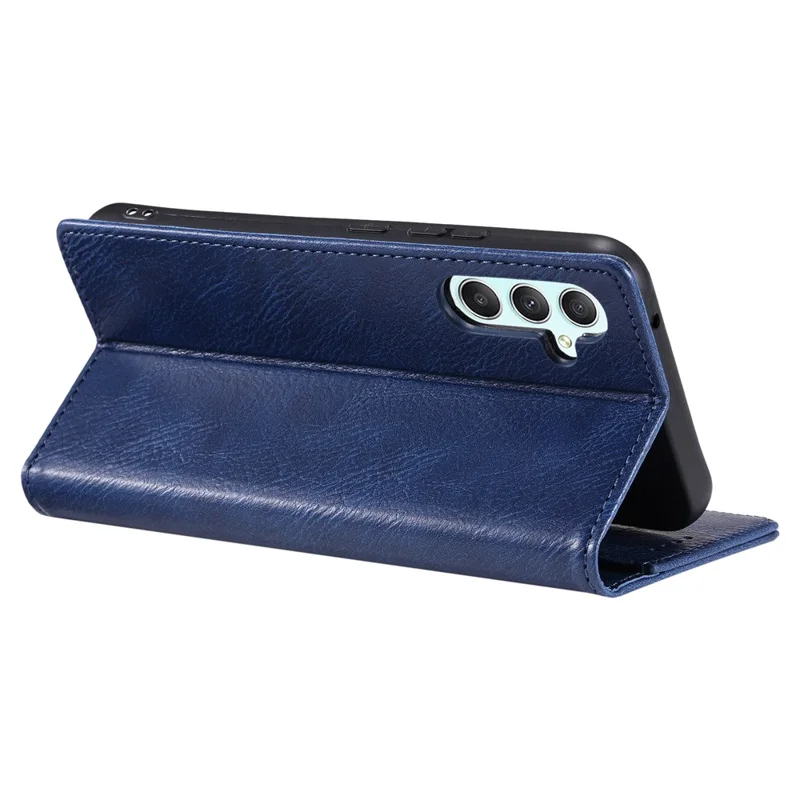 TTUDRCH Style 007 For Samsung Galaxy A37 5G Leather Case RFID Blocking Wallet Stand Phone Cover - Blue