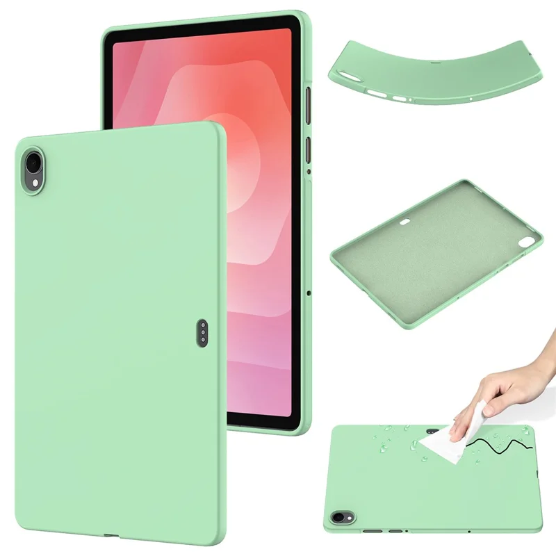 For Samsung Galaxy Tab S11 Case Liquid Silicone Anti-Scratch Tablet Cover - Green