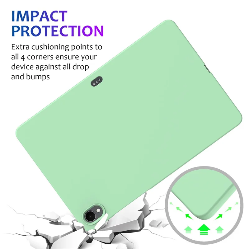 For Samsung Galaxy Tab S11 Case Liquid Silicone Anti-Scratch Tablet Cover - Green