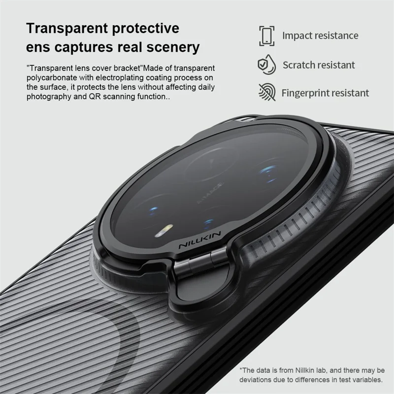 NILLKIN Camshield Prop Série magnétique pour Honor Magic8 Pro 5G Étui compatible avec MagSafe Couvercle de lentille claire Boîtier de téléphone PC TPU - Noir