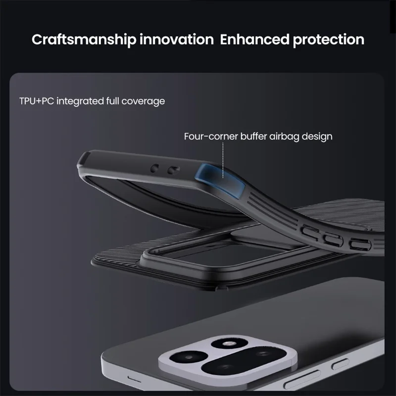 NILLKIN سلسلة Camshield Pro لهاتف OnePlus 15 5G غطاء واقي من مادة البولي كربونات + TPU مع غطاء شريحة للكاميرا