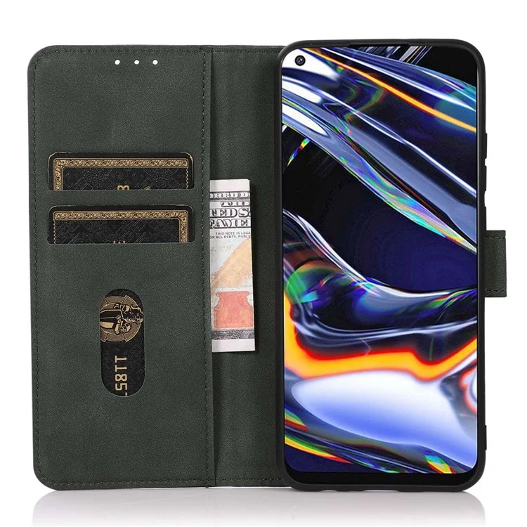 Khazneh Schutzhülle Für Xiaomi Redmi Note 12 Pro 5G, Stoßdämpfer Telefonabdeckung Strukturierter PU Leder Magnetwallet Wallet Ständer - Grün