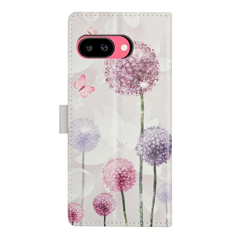For Google Pixel 10a Case Pattern Printing Wallet Stand Flip Leather Phone Cover with Strap - Dandelion
