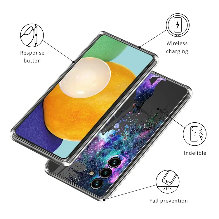 Per Samsung Galaxy A14 5G / A14 4G IMD Phone Case Pattern Printing Soft TPU Shockproof Back Cover - Cielo Stellato