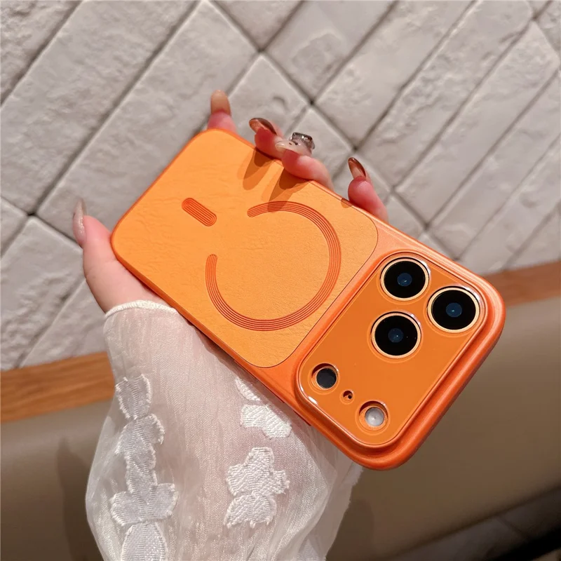 iPhone 17 Pro Max Hülle kompatibel mit MagSafe, Kratzfest, TPU + PC Handyhülle - Orange