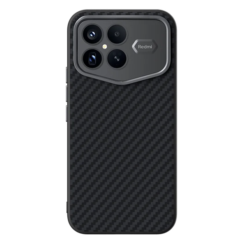 ABEEL Для Xiaomi Redmi K90 Pro Max Champion Edition Чехол Совместимый с MagSafe Чехол с текстурой из углеродного волокна - Черный