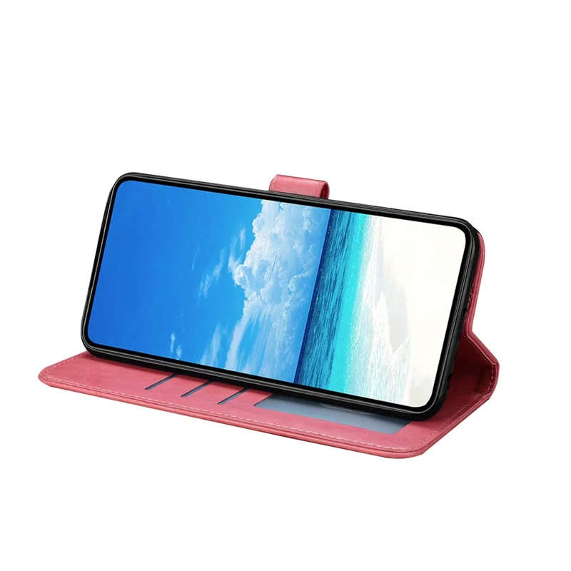 Voor Samsung Galaxy A37 Hoesje Vlinder Afdruk Portemonnee Stand PU Leren Flip Hoesje met Bandje - Roze