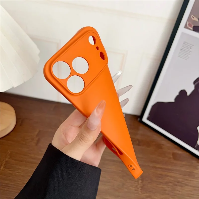 YIKATU For iPhone 17 Pro Case Anti Scratch Rubberized TPU Phone Back Cover - Orange