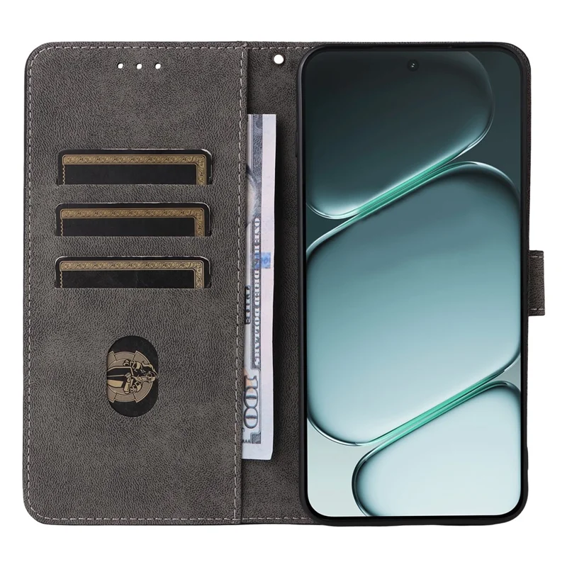 For OnePlus Ace 6 5G / 6T 5G / 15R 5G Case Wallet RFID Blocking PU Leather Phone Cover Stand with Strap - Brown