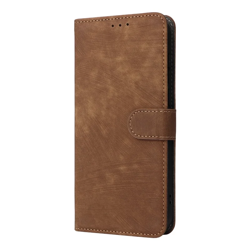 For OnePlus Ace 6 5G / 6T 5G / 15R 5G Case Wallet RFID Blocking PU Leather Phone Cover Stand with Strap - Brown