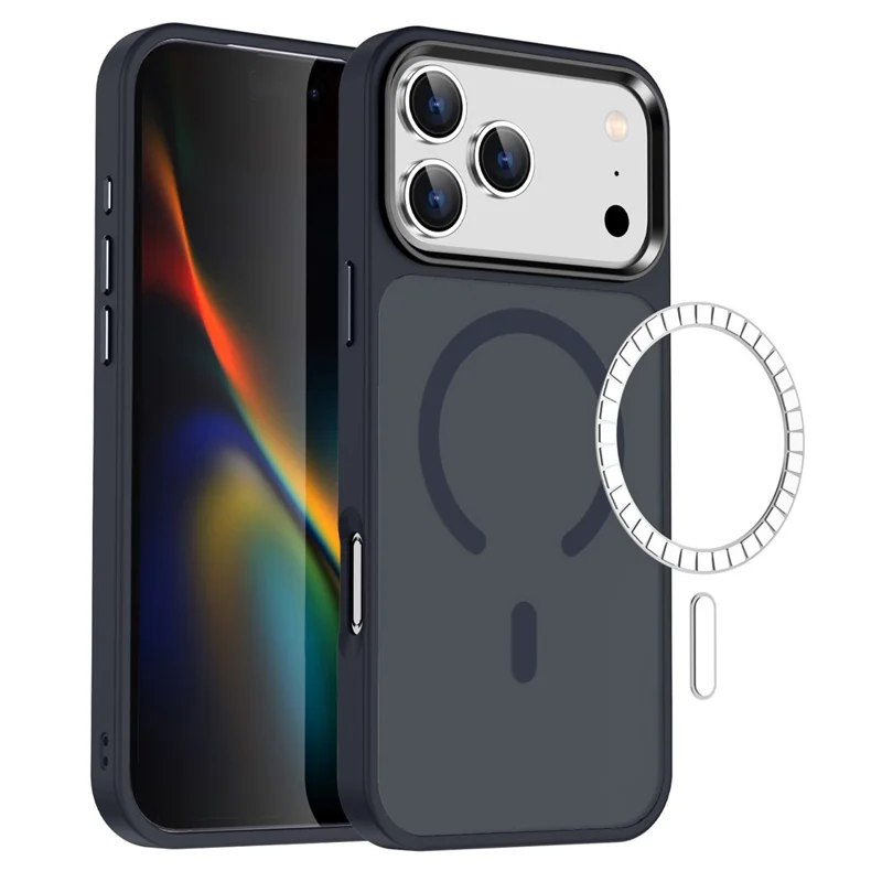 Capa Magnética para iPhone 17 Pro Max com Compatibilidade MagSafe, Capa em PC + TPU com Acabamento Mate - Azul Escuro, para Compra em Quantidade