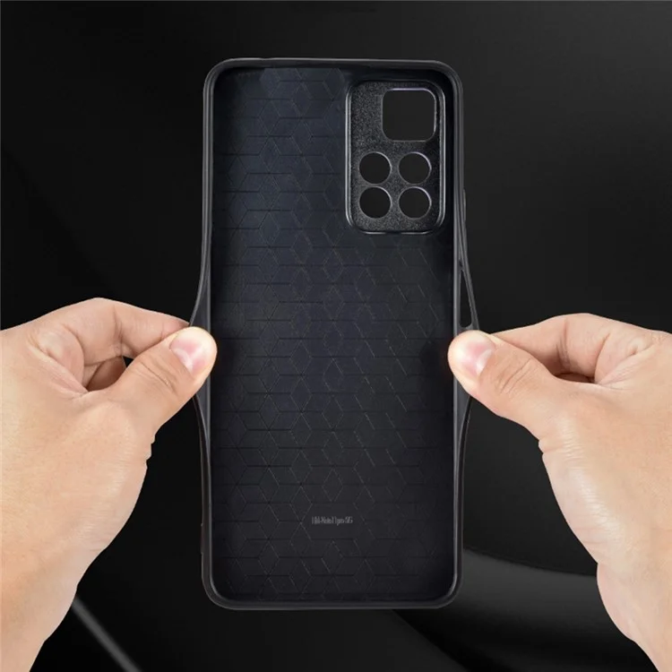 AZNS For Xiaomi Redmi Note 11 Pro+ 5G / Redmi Note 11 Pro 5G (MediaTek) Imprinted Pattern PU Leather Coated TPU Drop-proof Phone Case - Brown