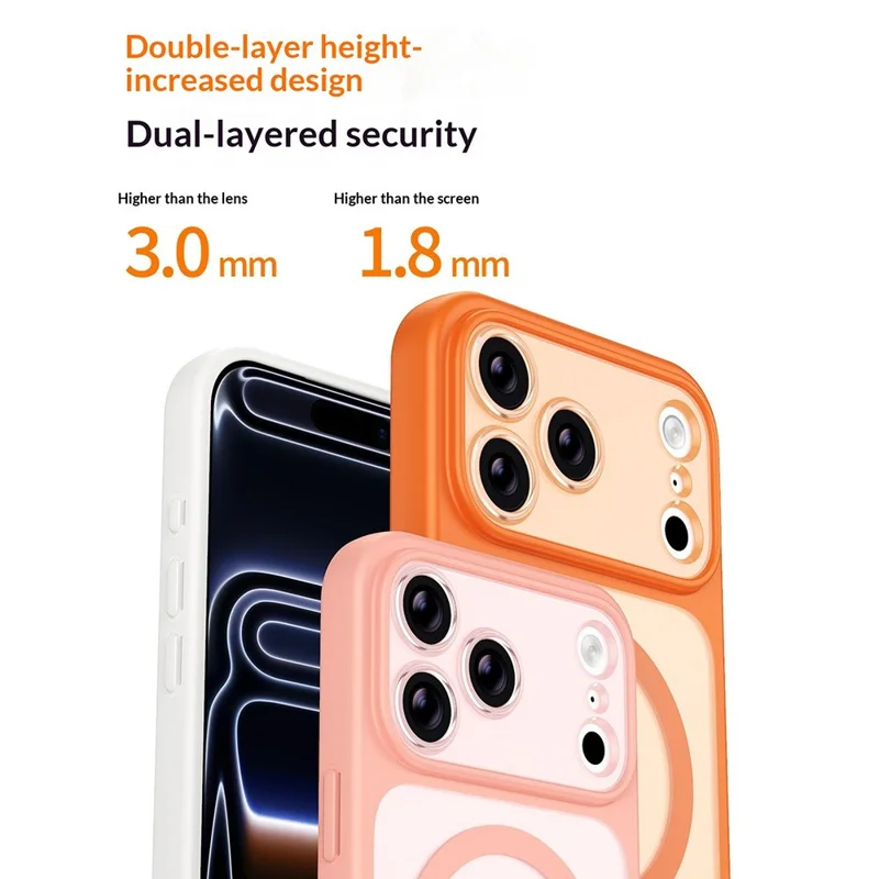 Großhandel für iPhone 17 Pro Max Hülle kompatibel mit MagSafe PC + TPU Handyhülle mit abnehmbarem PC-Objektivschutz - Orange