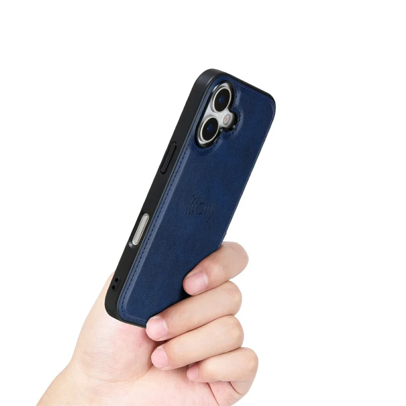 HANMAN For iPhone 17 Wallet Case Magnetic Detachable 2-in-1 PU Leather Phone Stand Cover - Blue