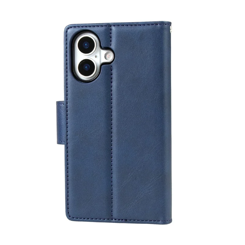 HANMAN For iPhone 17 Wallet Case Magnetic Detachable 2-in-1 PU Leather Phone Stand Cover - Blue