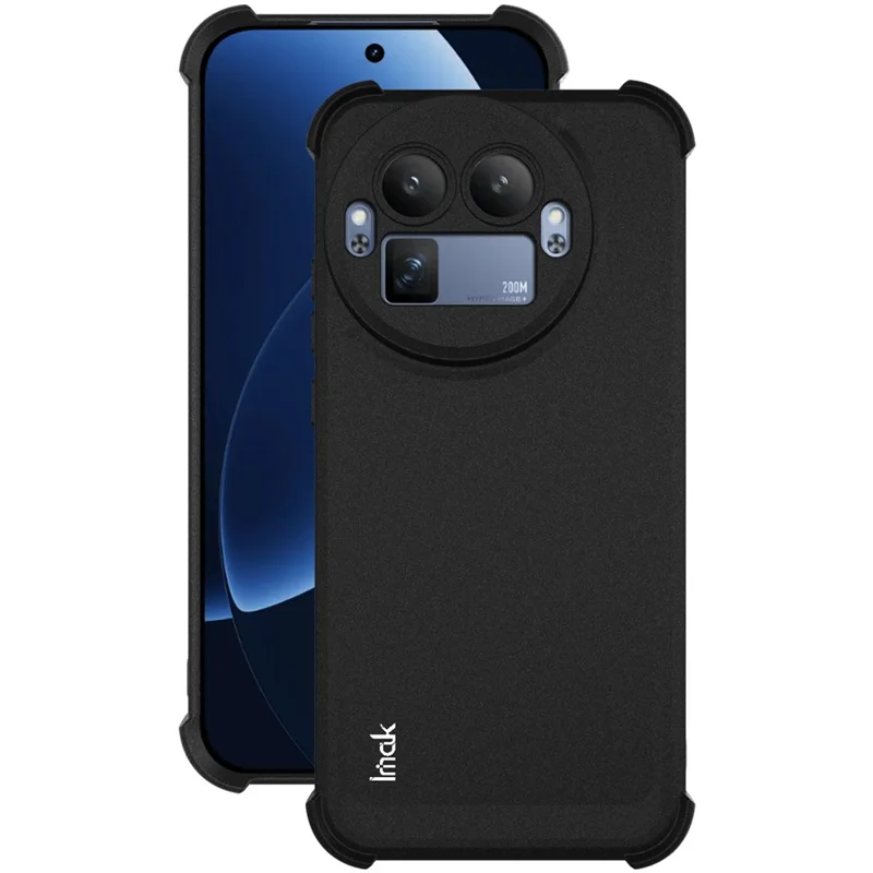 IMAK For Realme GT 8 Pro 5G Case TPU Phone Cover Airbag Shockproof Protection - Matte Black