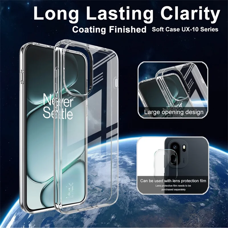 IMAK UX-10 Series For OnePlus 15R 5G / Ace 6T 5G / Ace 6 5G Clear Phone Case Soft TPU Mobile Back Cover