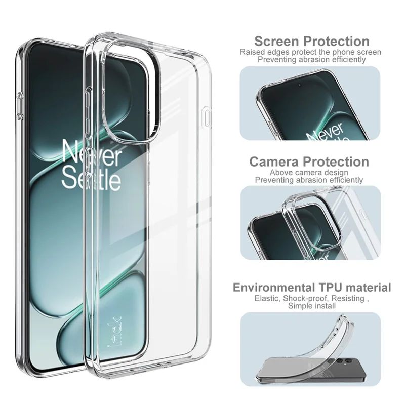 IMAK UX-10 Series For OnePlus 15R 5G / Ace 6T 5G / Ace 6 5G Clear Phone Case Soft TPU Mobile Back Cover