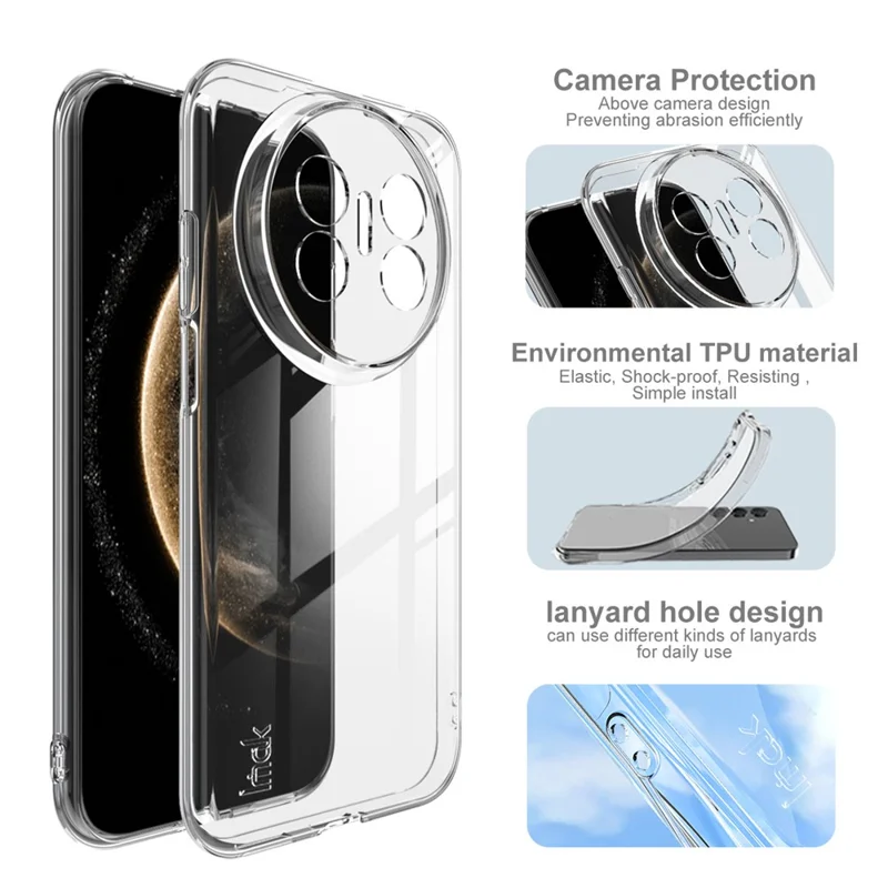 سلسلة IMAK UX-5 لهواوي ميت 70 إير شفاف غطاء هاتف من مادة TPU واقي