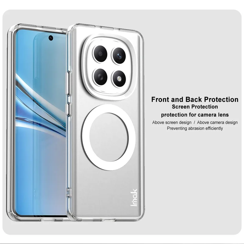 Capa IMAK para Xiaomi Redmi Note 15 5G (China) Compatível com MagSafe, Capa Traseira de Proteção em PC + TPU para Telemóvel - Branco