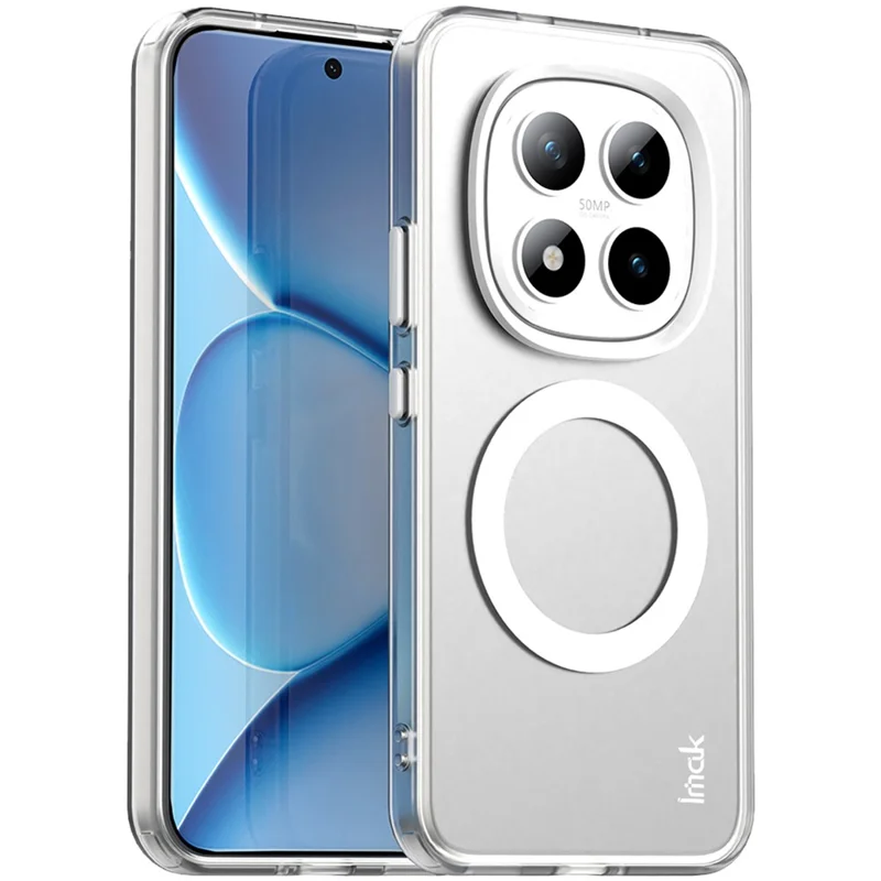 IMAK voor Xiaomi Redmi Note 15 Pro+ 5G hoesje compatibel met MagSafe PC + TPU beschermend telefoon achterklep - Wit