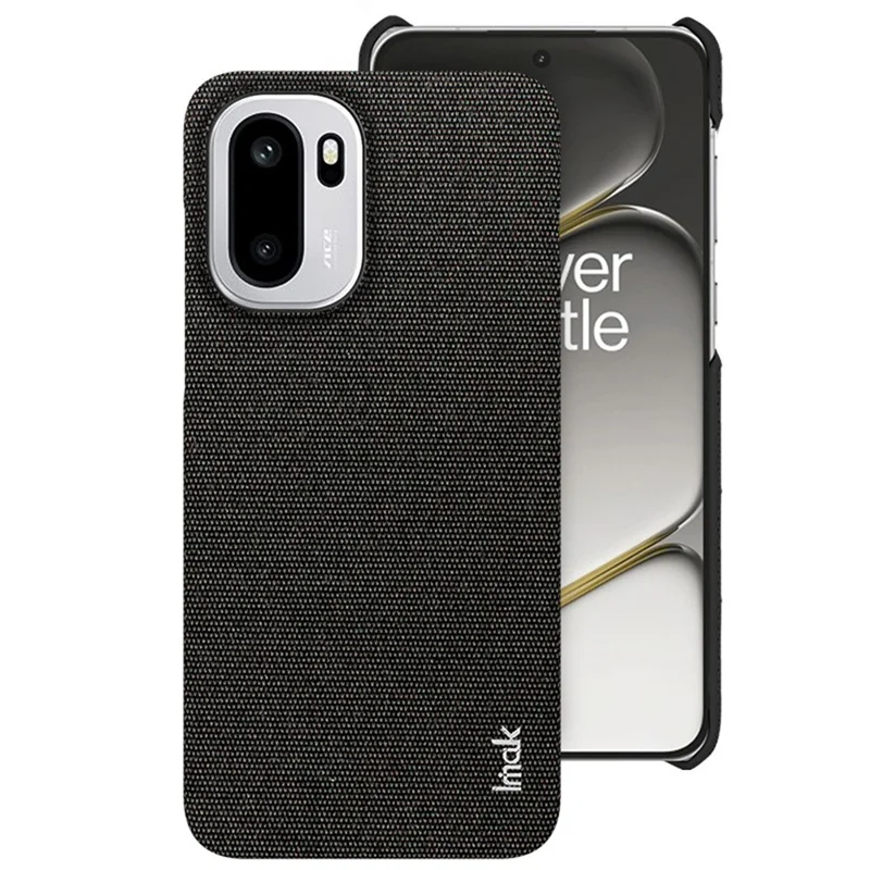 IMAK Ruiyi Series for OnePlus Ace 6T 5G / Ace 6 5G / 15R 5G Case Fabric Texture Leather + PC Phone Back Cover - Black