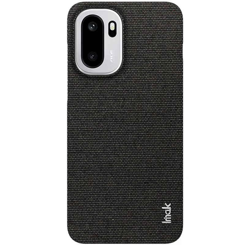 IMAK Ruiyi Series for OnePlus Ace 6T 5G / Ace 6 5G / 15R 5G Case Fabric Texture Leather + PC Phone Back Cover - Black