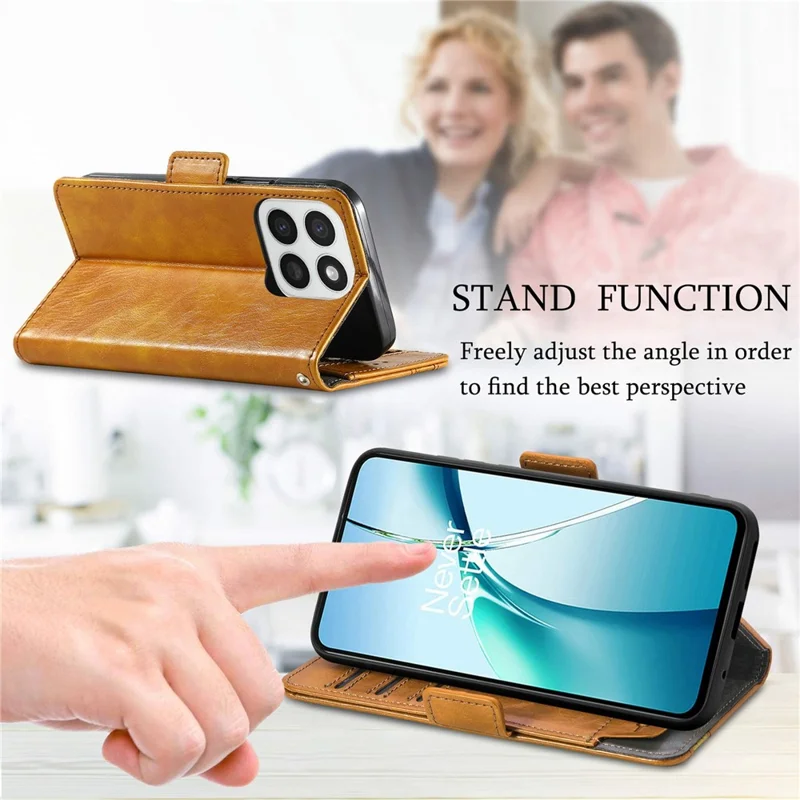 CASENEO Etui na telefon Honor 400 Smart 5G / 400 Smart 4G / X7d 4G / X7d 5G, pokrowiec z syntetycznej skóry PU z funkcją wizytówki i blokadą RFID, z podstawką - Czarny