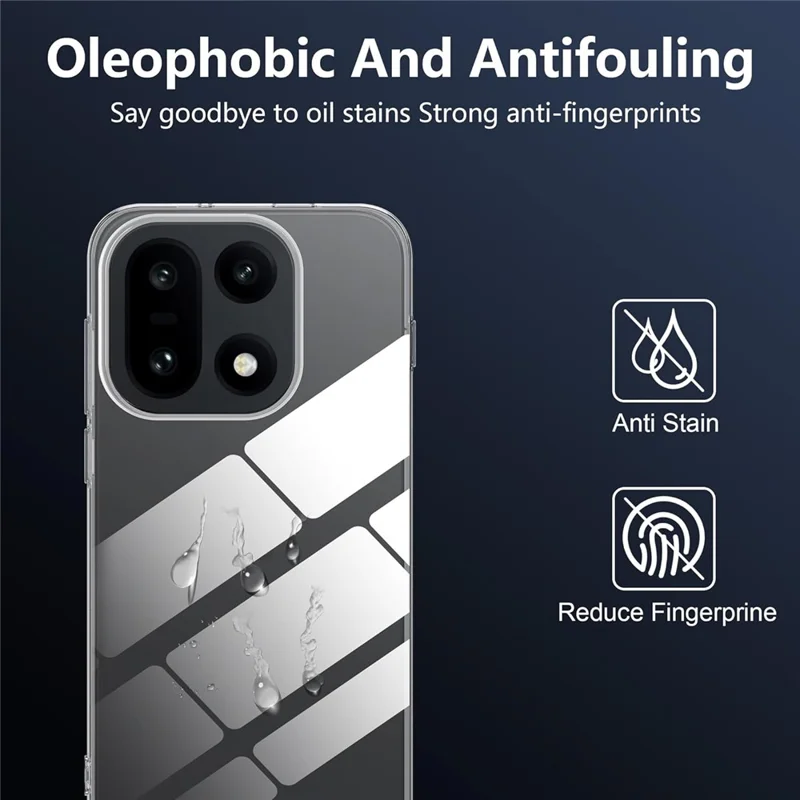 Voor OnePlus 15 5G hoesje Anti-vingerafdruk Kristalhelder TPU telefoonhoesje