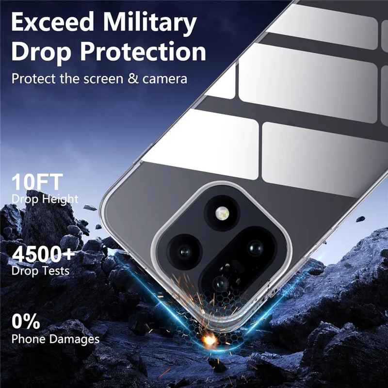 Voor OnePlus 15 5G hoesje Anti-vingerafdruk Kristalhelder TPU telefoonhoesje