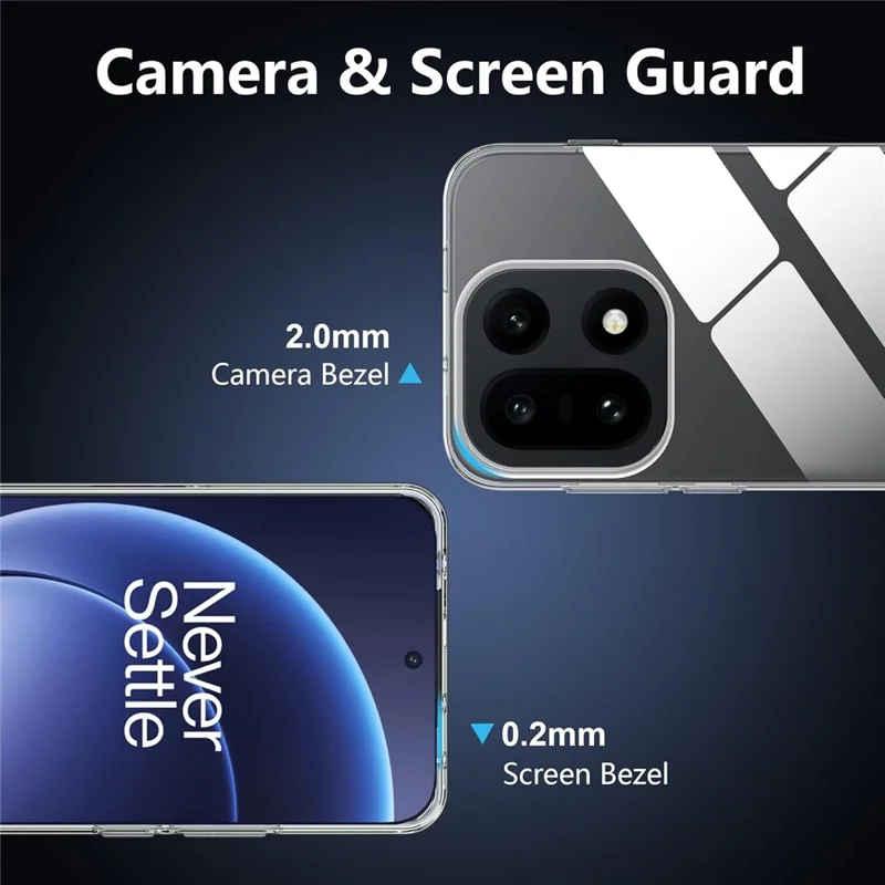 Voor OnePlus 15 5G hoesje Anti-vingerafdruk Kristalhelder TPU telefoonhoesje