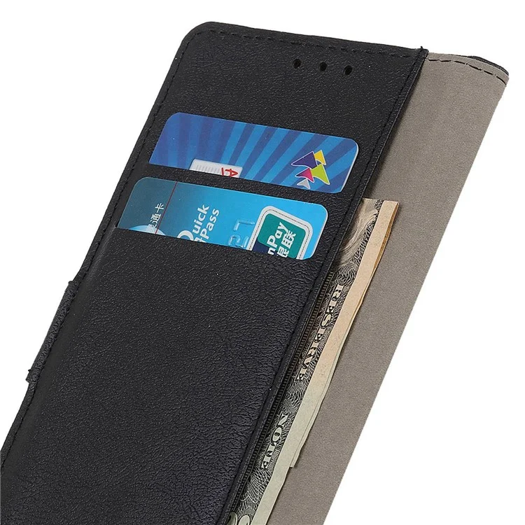 Cell Phone Case for Xiaomi Redmi Note 12 5G (Global) / (India) / (China) / Poco X5 5G Anti-scratch Textured PU Leather Stand Folio Flip Wallet Cover - Black