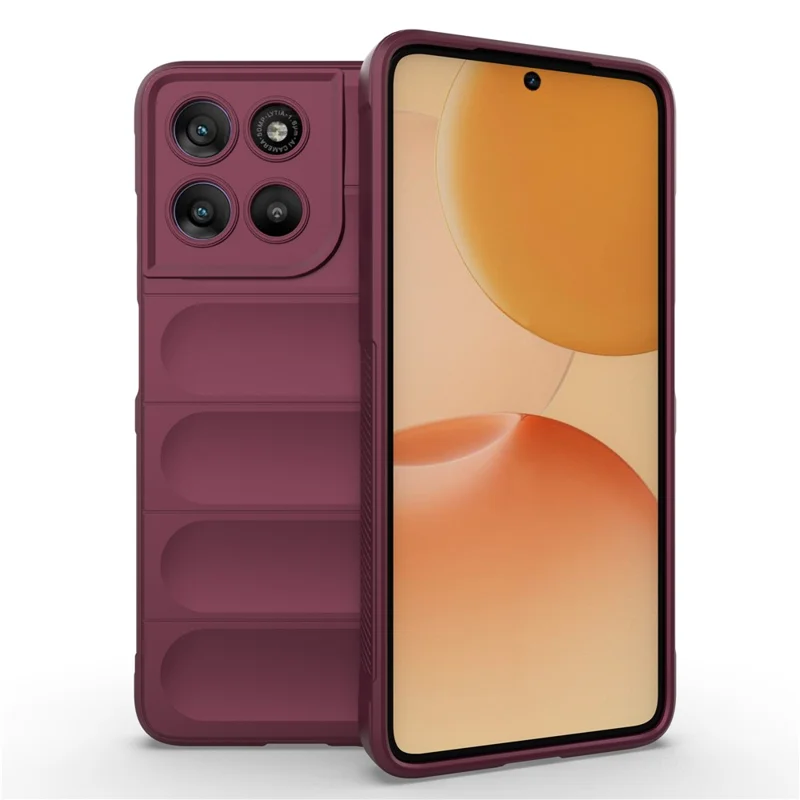 For Motorola Moto G67 Power 5G Etui mod stød Blødt TPU Robust bagside - Vinrød