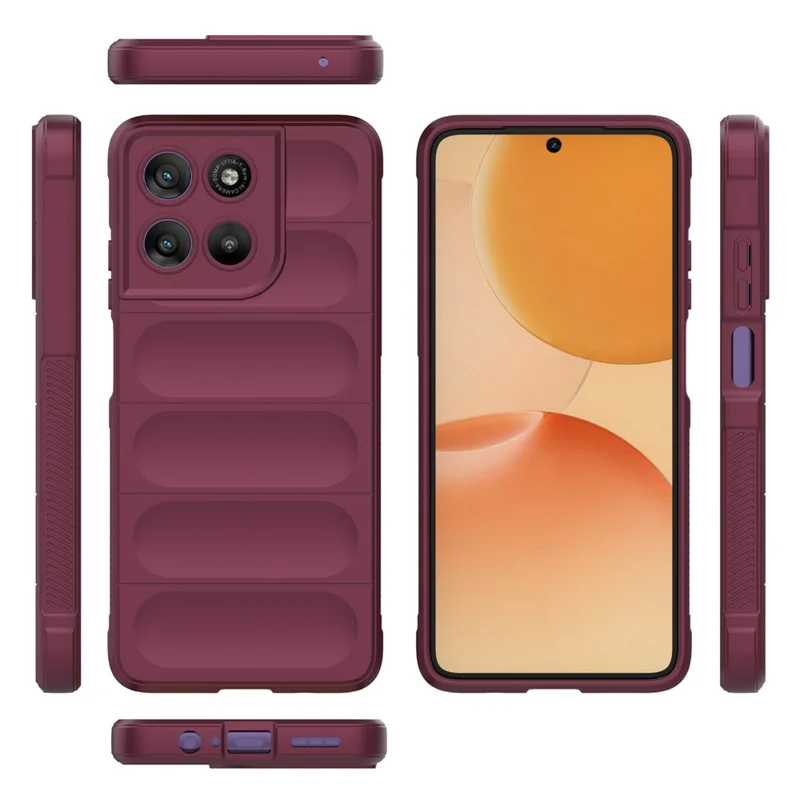 For Motorola Moto G67 Power 5G Etui mod stød Blødt TPU Robust bagside - Vinrød