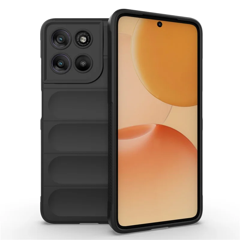 AMORUS For Motorola Moto G67 Power 5G Case Shockproof Soft TPU Rugged Phone Back Cover - Black