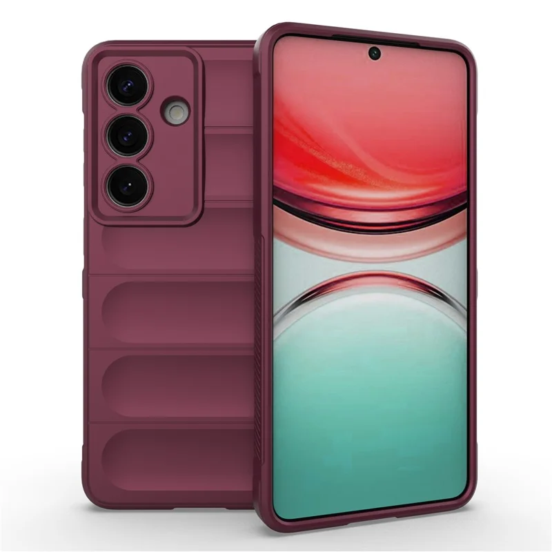 AMORUS For Samsung Galaxy S26+ Case Shockproof Soft TPU Rugged Phone Back Cover - Wine Red